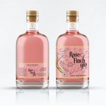 Chai rượu gin Rose Finch do Sikaramel thiết kế